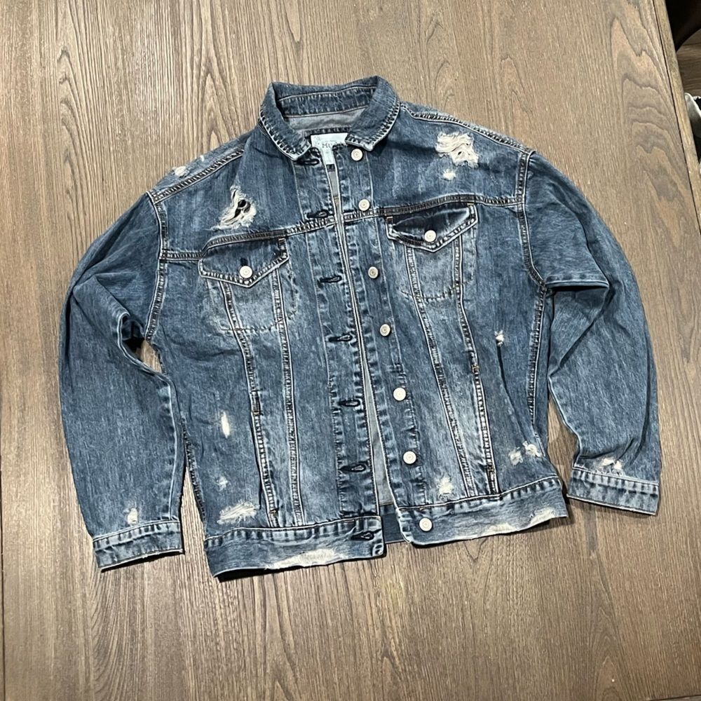 Mudd Juniors Distressed Jean Jacket - Size XS